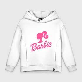 Детское худи Oversize хлопок с принтом Barbie в Курске, френч-терри — 70% хлопок, 30% полиэстер. Мягкий теплый начес внутри —100% хлопок | боковые карманы, эластичные манжеты и нижняя кромка, капюшон на магнитной кнопке | Тематика изображения на принте: barbara | barbie | beauty | doll | girl | idol | perfect | pink | pop | toy | usa | woman | барбара | барби | девушка | игрушка | кукла | поп идол | розовый | силуэт | сша