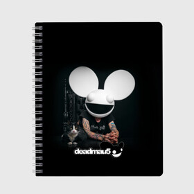 Тетрадь с принтом Deadmau5 в Курске, 100% бумага | 48 листов, плотность листов — 60 г/м2, плотность картонной обложки — 250 г/м2. Листы скреплены сбоку удобной пружинной спиралью. Уголки страниц и обложки скругленные. Цвет линий — светло-серый
 | dead | deadmau5 | dj | electro | house | joel | mouse | progressive | thomas | zimmerman | дедмаус | джоэль | диджей | мёртвая | мышь | прогрессив | томас | хаус | циммерман | электро