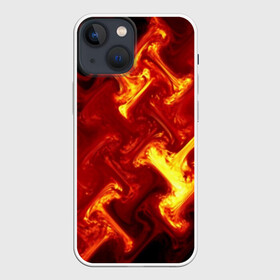 Чехол для iPhone 13 mini с принтом Огненная лава в Курске,  |  | Тематика изображения на принте: fire | flame | in fire | smoke | в огне | дым | огненный | огонь | текстуры