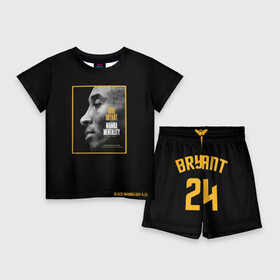 Детский костюм с шортами 3D с принтом Kobe Bryant black mamba в Курске,  |  | bryant | jersey | kobe | kobe bryant | lakers | los angeles lakers | mamba | джерси | коби | коби брайант