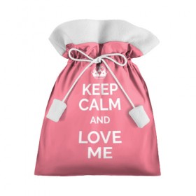 Подарочный 3D мешок с принтом Keep calm and love me в Курске, 100% полиэстер | Размер: 29*39 см | and | call | crown | girl | heart | keep calm | keyboard | lips | me | red | royal | slogan | text | valentines day | валентина | губы | девиз | девушка | день | и | клавиатура | клавиши | королевская | корона | красный | лозунг | люби | любовь | меня | н