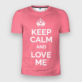 Мужская футболка 3D спортивная с принтом Keep calm and love me в Курске, 100% полиэстер с улучшенными характеристиками | приталенный силуэт, круглая горловина, широкие плечи, сужается к линии бедра | and | call | crown | girl | heart | keep calm | keyboard | lips | me | red | royal | slogan | text | valentines day | валентина | губы | девиз | девушка | день | и | клавиатура | клавиши | королевская | корона | красный | лозунг | люби | любовь | меня | н
