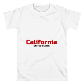 Мужская футболка хлопок с принтом USA - California в Курске, 100% хлопок | прямой крой, круглый вырез горловины, длина до линии бедер, слегка спущенное плечо. | america | california | california city | california republic | usa | америка | калифорния | соединенные штаты | сша | штат