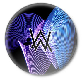 Значок с принтом alan walker в Курске,  металл | круглая форма, металлическая застежка в виде булавки | Тематика изображения на принте: alan walker | club | music | клуб | клубная музыка | клубняк