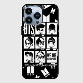 Чехол для iPhone 13 Pro с принтом BTS WE ARE BULLETPROOF в Курске,  |  | bangtan | boy | j hope | jimin | jin | jungkook | korea | luv | rm | suga | v | with | бтс | кей | поп