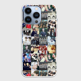 Чехол для iPhone 13 Pro с принтом BTS Collage в Курске,  |  | Тематика изображения на принте: bangtan | boy | j hope | jimin | jin | jungkook | korea | luv | rm | suga | v | with | бтс | кей | поп