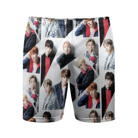 Мужские шорты 3D спортивные с принтом BTS Collage в Курске,  |  | bangtan | boy | j hope | jimin | jin | jungkook | korea | luv | rm | suga | v | with | бтс | кей | поп
