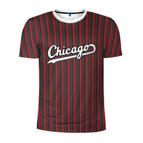 Мужская футболка 3D спортивная с принтом Chicago Bulls classic в Курске, 100% полиэстер с улучшенными характеристиками | приталенный силуэт, круглая горловина, широкие плечи, сужается к линии бедра | Тематика изображения на принте: chicago bulls | nba | нба | чикаго