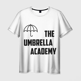 Мужская футболка 3D с принтом Академия Амбрелла в Курске, 100% полиэфир | прямой крой, круглый вырез горловины, длина до линии бедер | Тематика изображения на принте: академия амбрелла the umbrella academy