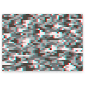 Поздравительная открытка с принтом Пиксели кубики в Курске, 100% бумага | плотность бумаги 280 г/м2, матовая, на обратной стороне линовка и место для марки
 | камуфляж | пиксели | текстуры