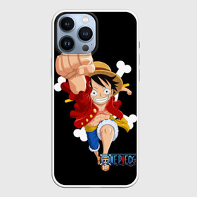 Чехол для iPhone 13 Pro Max с принтом удар One Piece в Курске,  |  | Тематика изображения на принте: monkey d. luffy | one piece | tony tony chopper | аниме | большой куш | ван пис | ванпис | манга | манки д. луффи | пираты | пираты соломенной шляпы | тони тони чоппер