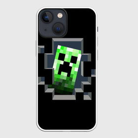 Чехол для iPhone 13 mini с принтом Майнкрафт, Крипер в Курске,  |  | Тематика изображения на принте: creeper | minecraft | игры | компьютерные игры | крипер | майнкрафт | мобы майнкрафт