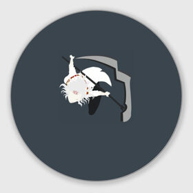 Коврик для мышки круглый с принтом Juuzou Suzuya в Курске, резина и полиэстер | круглая форма, изображение наносится на всю лицевую часть | ccg | ghoul | jason | juuzou | rei | suzuya | tokyo | гуль | джейсон | джузо | рей | рэй | сузуя | токийский