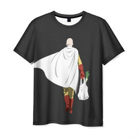 Мужская футболка 3D с принтом Saitama в Курске, 100% полиэфир | прямой крой, круглый вырез горловины, длина до линии бедер | Тематика изображения на принте: hero | man | one | one punch | punch | punch man | saitama | super | superhero | ванпанчмен | герой | сайтама | супер | супергерой