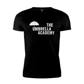Мужская футболка премиум с принтом Академия Амбрелла в Курске, 92% хлопок, 8% лайкра | приталенный силуэт, круглый вырез ворота, длина до линии бедра, короткий рукав | netflix | umbrella | umbrella academy | академия амбрелла