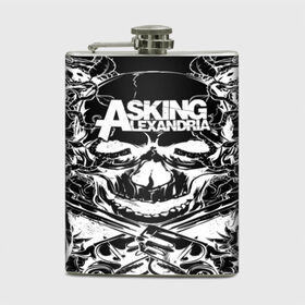 Фляга с принтом Asking Alexandria в Курске, металлический корпус | емкость 0,22 л, размер 125 х 94 мм. Виниловая наклейка запечатывается полностью | aa | ben bruce | death | destiny | from | metal | rock | sumerian | to | йорк | метал | рок | хард | хеви | электроникор