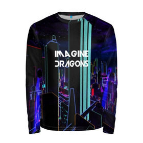 Мужской лонгслив 3D с принтом IMAGINE DRAGONS в Курске, 100% полиэстер | длинные рукава, круглый вырез горловины, полуприлегающий силуэт | destiny | from | imagine dragons | metal death | rock | альтернатива | метал | рок | хард | хеви | электроникор