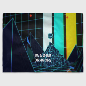 Плед 3D с принтом IMAGINE DRAGONS в Курске, 100% полиэстер | закругленные углы, все края обработаны. Ткань не мнется и не растягивается | destiny | from | imagine dragons | metal death | rock | альтернатива | метал | рок | хард | хеви | электроникор