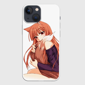 Чехол для iPhone 13 mini с принтом Волчица и пряности в Курске,  |  | anime | manga | okami to koshinryo | spice and wolf | wolf and spice | аниме | волчица и пряности | волчица и специи | манга | оками то косинрё | ранобэ | холо