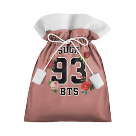 Подарочный 3D мешок с принтом SUGA 93 BTS в Курске, 100% полиэстер | Размер: 29*39 см | bangtan | bighit | boy | fake love | j hope | jimin | jin | jungkook | korea | kpop | live | luv | mic drop | rm | suga | v | with | бтс | кей | поп