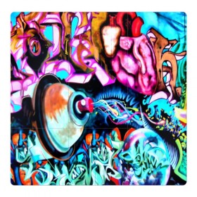 Магнитный плакат 3Х3 с принтом GRAFFITI в Курске, Полимерный материал с магнитным слоем | 9 деталей размером 9*9 см | Тематика изображения на принте: grafiti | paint | street art | urban | город | граффити | искусство | кирпичи | краски | рисунки | стена | улицы | уличное искусство