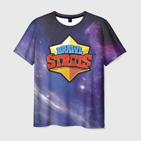 Мужская футболка 3D с принтом Звезда в Курске, 100% полиэфир | прямой крой, круглый вырез горловины, длина до линии бедер | brawl stars | jessie | leon | spike | бравл старс | джесси | леон | спайк