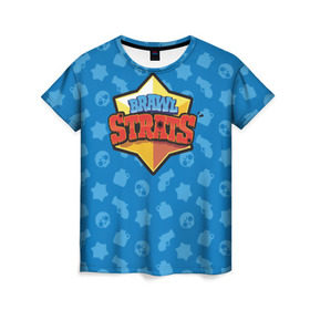 Женская футболка 3D с принтом Brawl Stars в Курске, 100% полиэфир ( синтетическое хлопкоподобное полотно) | прямой крой, круглый вырез горловины, длина до линии бедер | brawl stars | jessie | leon | spike | бравл старс | джесси | леон | спайк