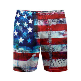Мужские шорты 3D спортивные с принтом АМЕРИКА в Курске,  |  | usa | абстракция | америка | американский | герб | звезды | краска | символика сша | страны | сша | флаг | штаты
