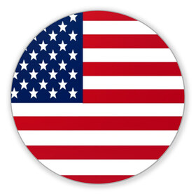 Коврик для мышки круглый с принтом USA в Курске, резина и полиэстер | круглая форма, изображение наносится на всю лицевую часть | Тематика изображения на принте: usa | абстракция | америка | американский | герб | звезды | краска | символика сша | страны | сша | флаг | штаты