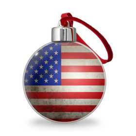 Ёлочный шар с принтом Американский флаг в Курске, Пластик | Диаметр: 77 мм | Тематика изображения на принте: usa | абстракция | америка | американский | герб | звезды | краска | символика сша | страны | сша | флаг | штаты