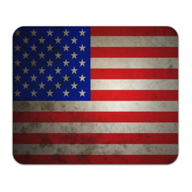 Коврик для мышки прямоугольный с принтом Американский флаг в Курске, натуральный каучук | размер 230 х 185 мм; запечатка лицевой стороны | Тематика изображения на принте: usa | абстракция | америка | американский | герб | звезды | краска | символика сша | страны | сша | флаг | штаты