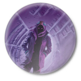 Значок с принтом Purple в Курске,  металл | круглая форма, металлическая застежка в виде булавки | brawl stars | jessie | leon | spike | бравл старс | джесси | леон | спайк