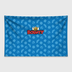 Флаг-баннер с принтом Bounty BS в Курске, 100% полиэстер | размер 67 х 109 см, плотность ткани — 95 г/м2; по краям флага есть четыре люверса для крепления | brawl stars | jessie | leon | spike | бравл старс | джесси | леон | спайк