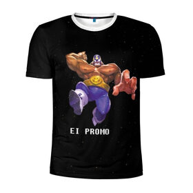 Мужская футболка 3D спортивная с принтом EI PROMO в Курске, 100% полиэстер с улучшенными характеристиками | приталенный силуэт, круглая горловина, широкие плечи, сужается к линии бедра | brawl stars | jessie | leon | spike | бравл старс | джесси | леон | спайк