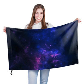 Флаг 3D с принтом Неоновый космос в Курске, 100% полиэстер | плотность ткани — 95 г/м2, размер — 67 х 109 см. Принт наносится с одной стороны | galaxy | nebula | space | star | абстракция | вселенная | галактика | звезда | звезды | космический | планеты