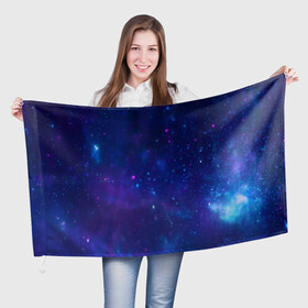 Флаг 3D с принтом Космос в Курске, 100% полиэстер | плотность ткани — 95 г/м2, размер — 67 х 109 см. Принт наносится с одной стороны | galaxy | nebula | space | star | абстракция | вселенная | галактика | звезда | звезды | космический | планеты