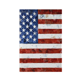 Обложка для паспорта матовая кожа с принтом США ФЛАГ в Курске, натуральная матовая кожа | размер 19,3 х 13,7 см; прозрачные пластиковые крепления | Тематика изображения на принте: usa | абстракция | америка | американский | герб | звезды | краска | символика сша | страны | сша | флаг | штаты
