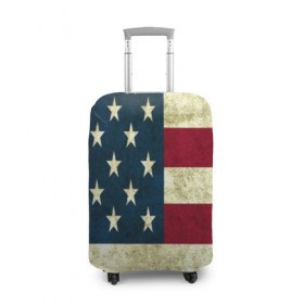 Чехол для чемодана 3D с принтом usa collection 2019 в Курске, 86% полиэфир, 14% спандекс | двустороннее нанесение принта, прорези для ручек и колес | usa | абстракция | америка | американский | герб | звезды | краска | символика сша | страны | сша | флаг | штаты