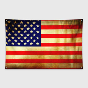 Флаг-баннер с принтом USA в Курске, 100% полиэстер | размер 67 х 109 см, плотность ткани — 95 г/м2; по краям флага есть четыре люверса для крепления | usa | абстракция | америка | американский | герб | звезды | краска | символика сша | страны | сша | флаг | штаты