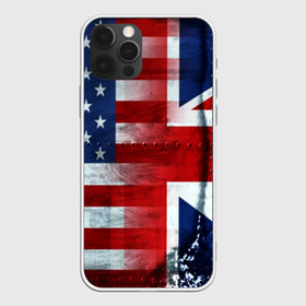 Чехол для iPhone 12 Pro Max с принтом Англия&Америка в Курске, Силикон |  | Тематика изображения на принте: usa | абстракция | америка | американский | герб | звезды | краска | символика сша | страны | сша | флаг | штаты