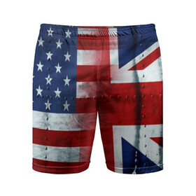 Мужские шорты спортивные с принтом Англия&Америка в Курске,  |  | usa | абстракция | америка | американский | герб | звезды | краска | символика сша | страны | сша | флаг | штаты