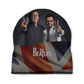 Шапка 3D с принтом The Beatles в Курске, 100% полиэстер | универсальный размер, печать по всей поверхности изделия | england | flag | group | music | rock | the beatles | битлз | группа | музыка