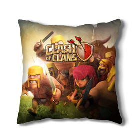 Подушка 3D с принтом Clash of Clans в Курске, наволочка – 100% полиэстер, наполнитель – холлофайбер (легкий наполнитель, не вызывает аллергию). | состоит из подушки и наволочки. Наволочка на молнии, легко снимается для стирки | base | clan wars | coc | hall | hog rider | royale | town | trap | база | гоблин | золото | клеш оф кленс | кок | крепость | кристаллы | трофей | эликсир