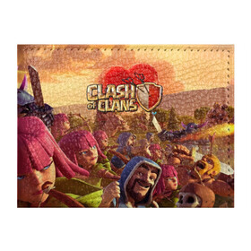 Обложка для студенческого билета с принтом Clash of Clans в Курске, натуральная кожа | Размер: 11*8 см; Печать на всей внешней стороне | base | clan wars | coc | hall | hog rider | royale | town | trap | база | гоблин | золото | клеш оф кленс | кок | крепость | кристаллы | трофей | эликсир