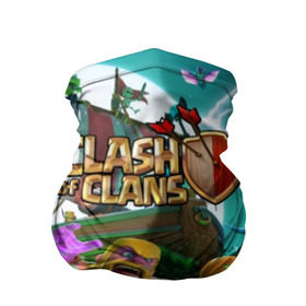 Бандана-труба 3D с принтом Clash of Clans в Курске, 100% полиэстер, ткань с особыми свойствами — Activecool | плотность 150‒180 г/м2; хорошо тянется, но сохраняет форму | Тематика изображения на принте: base | clan wars | coc | hall | hog rider | royale | town | trap | база | гоблин | золото | клеш оф кленс | кок | крепость | кристаллы | трофей | эликсир