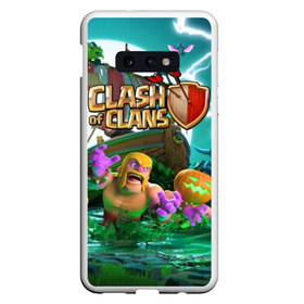 Чехол для Samsung S10E с принтом Clash of Clans в Курске, Силикон | Область печати: задняя сторона чехла, без боковых панелей | base | clan wars | coc | hall | hog rider | royale | town | trap | база | гоблин | золото | клеш оф кленс | кок | крепость | кристаллы | трофей | эликсир