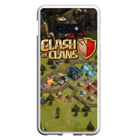 Чехол для Samsung S10E с принтом Clash of Clans в Курске, Силикон | Область печати: задняя сторона чехла, без боковых панелей | Тематика изображения на принте: base | clan wars | coc | hall | hog rider | royale | town | trap | база | гоблин | золото | клеш оф кленс | кок | крепость | кристаллы | трофей | эликсир