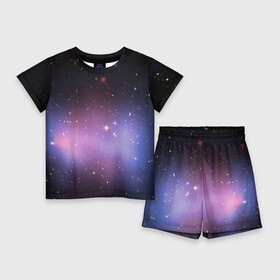 Детский костюм с шортами 3D с принтом Звезды в Курске,  |  | galaxy | nebula | space | star | абстракция | вселенная | галактика | звезда | звезды | космический | планеты
