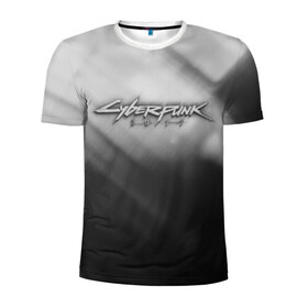 Мужская футболка 3D спортивная с принтом CYBERPUNK 2077 в Курске, 100% полиэстер с улучшенными характеристиками | приталенный силуэт, круглая горловина, широкие плечи, сужается к линии бедра | 2019 | black | cd project red | cyberpunk 2077 | future | grey | hack | night city | samurai | sci fi | андроиды | безумие | будущее | киберпанк 2077 | логотип | роботы | самураи | фантастика | цифры