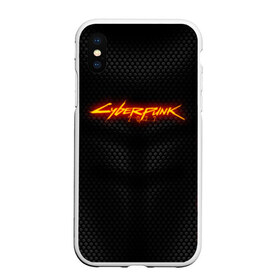 Чехол для iPhone XS Max матовый с принтом CYBERPUNK 2077 (НА СПИНЕ) в Курске, Силикон | Область печати: задняя сторона чехла, без боковых панелей | 2019 | cd project red | cyberpunk 2077 | fire | future | hack | night city | samurai | sci fi | андроиды | безумие | будущее | киберпанк 2077 | логотип | огонь | роботы | самураи | фантастика | цифры